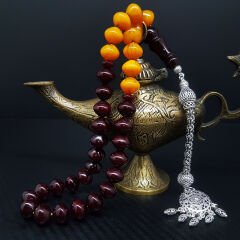 Gümüş Püskül Bordo Şalgami Sıkma Kehribar