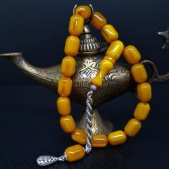 Gümüş Püskül Kapsül Maskot Sıkma Kehribar