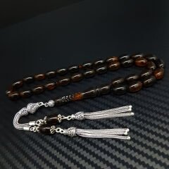Gümüş püskül Arpa Kesim Kahve Ateş Kehribar Tesbih